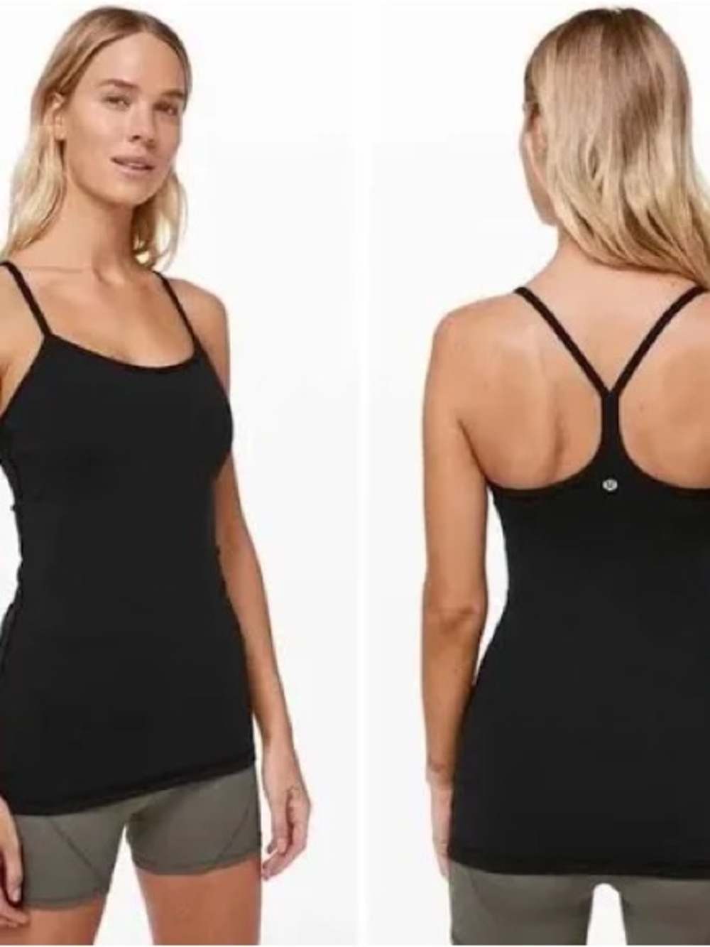 Lululemon Power Y Tank Top - in Black -Size 6